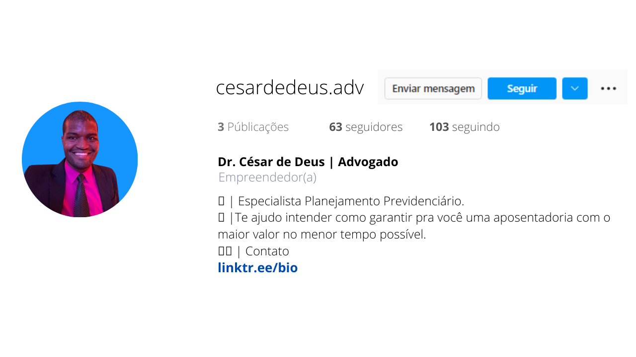 Bio De Instagram Para Advogados C Sar De Deus